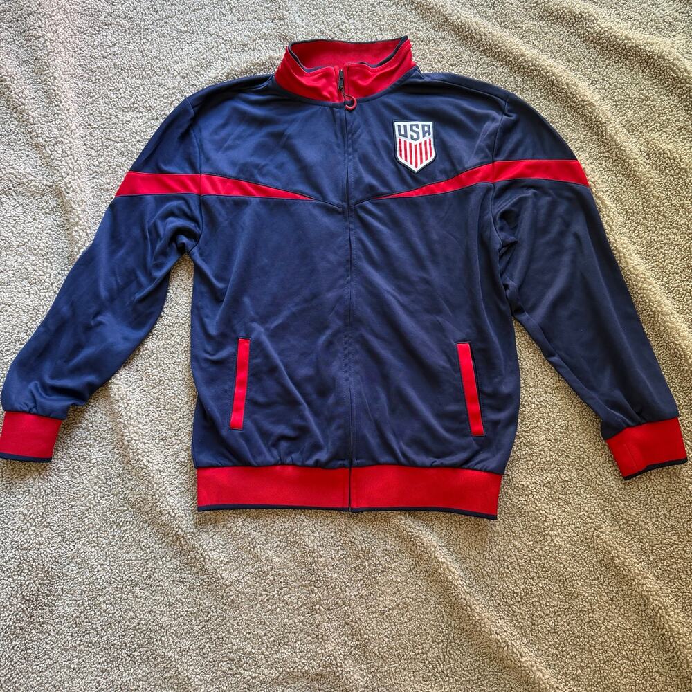 United States Soccer Federation Striker Track Jacket  Navy Size Medium